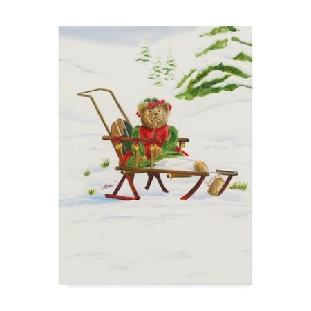 Mary Irwin 'Bears Sleigh Ride' Canvas Art,18x24